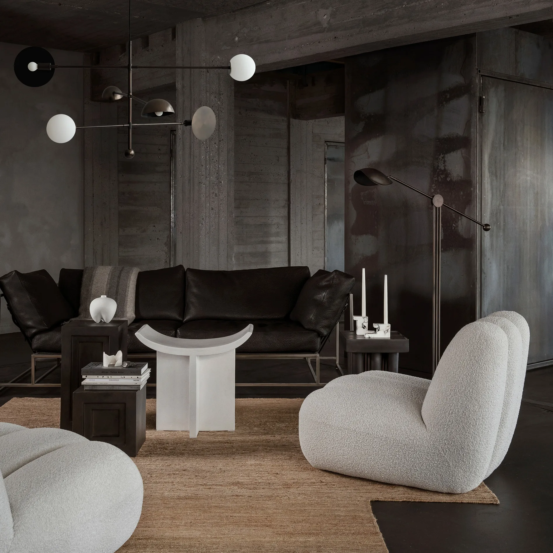 Brett lav lysestake 7,5 x 14 cm, Calacatta 101 Copenhagen