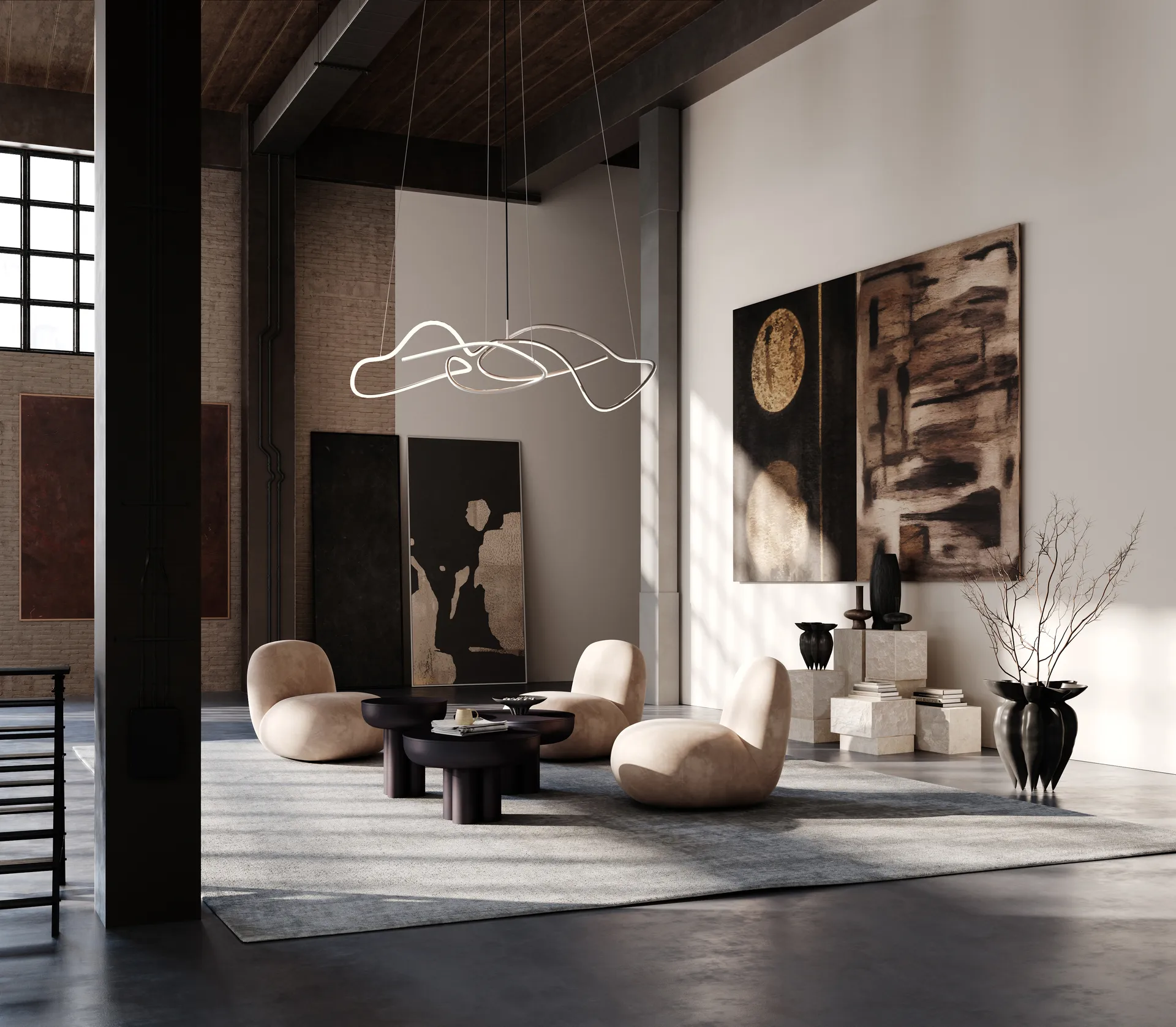 Ghost Chandelier big taklampe, Chrome 101 Copenhagen