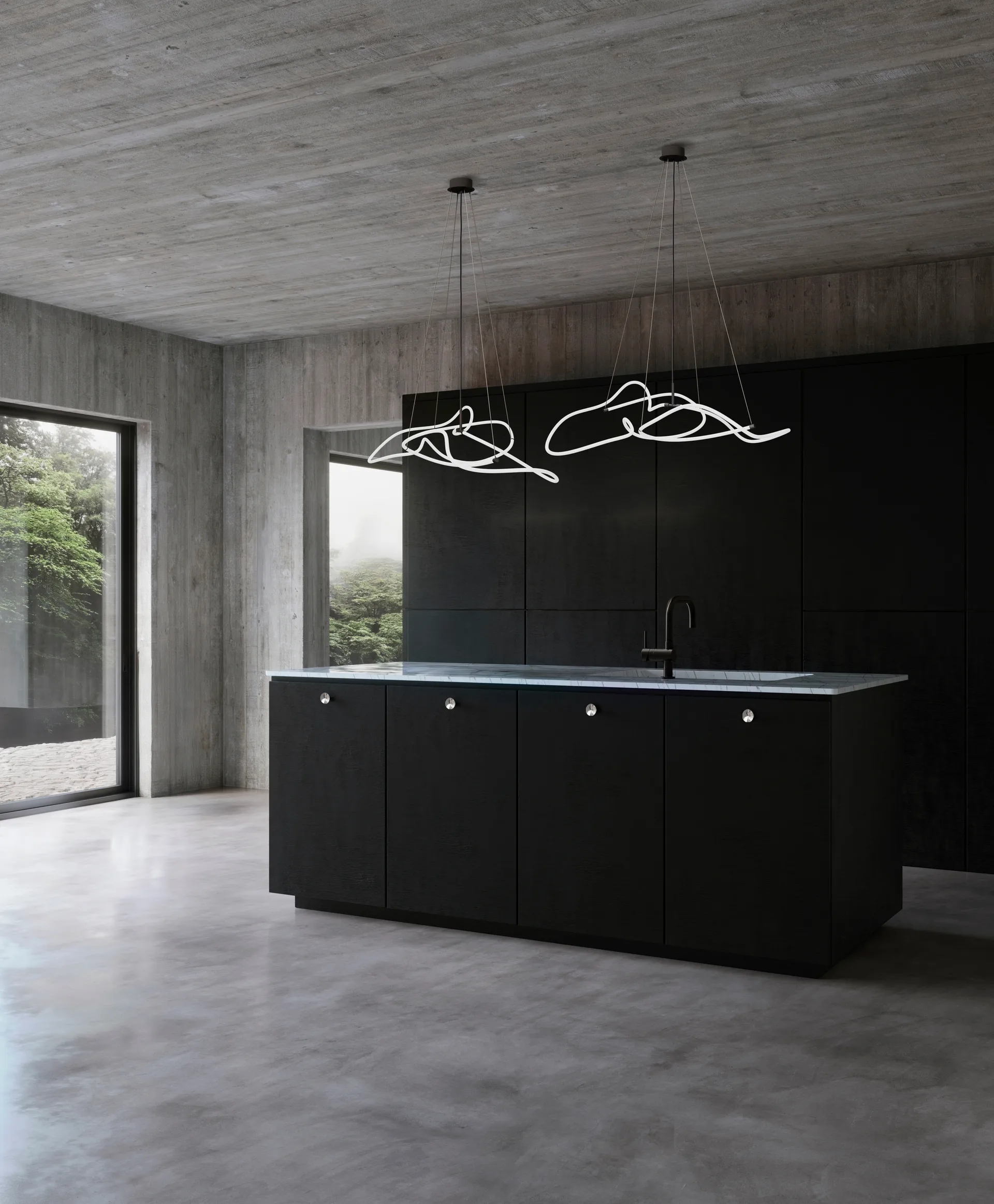 Ghost Chandelier mini taklampe, Burned black 101 Copenhagen