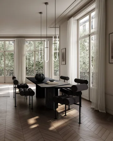 Hiro dining chair - Black frame-torv - 101 Copenhagen