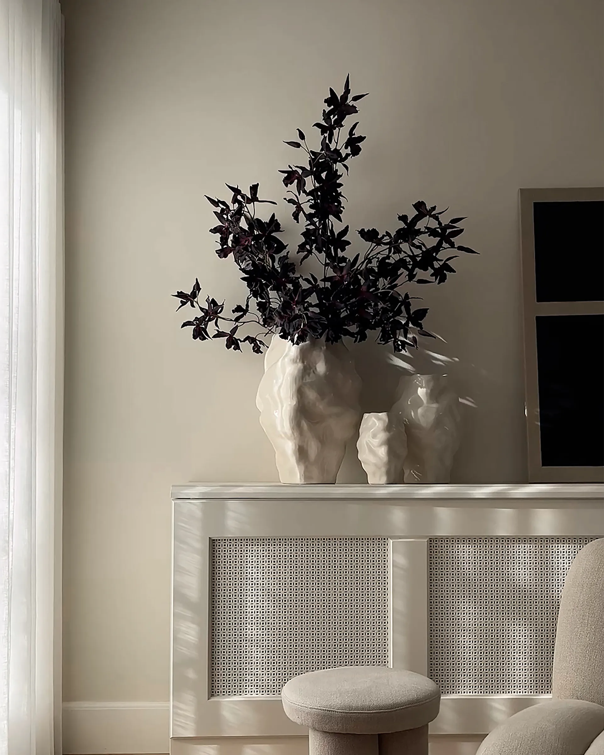 Katachi vase medium, High glaze birch 101 Copenhagen