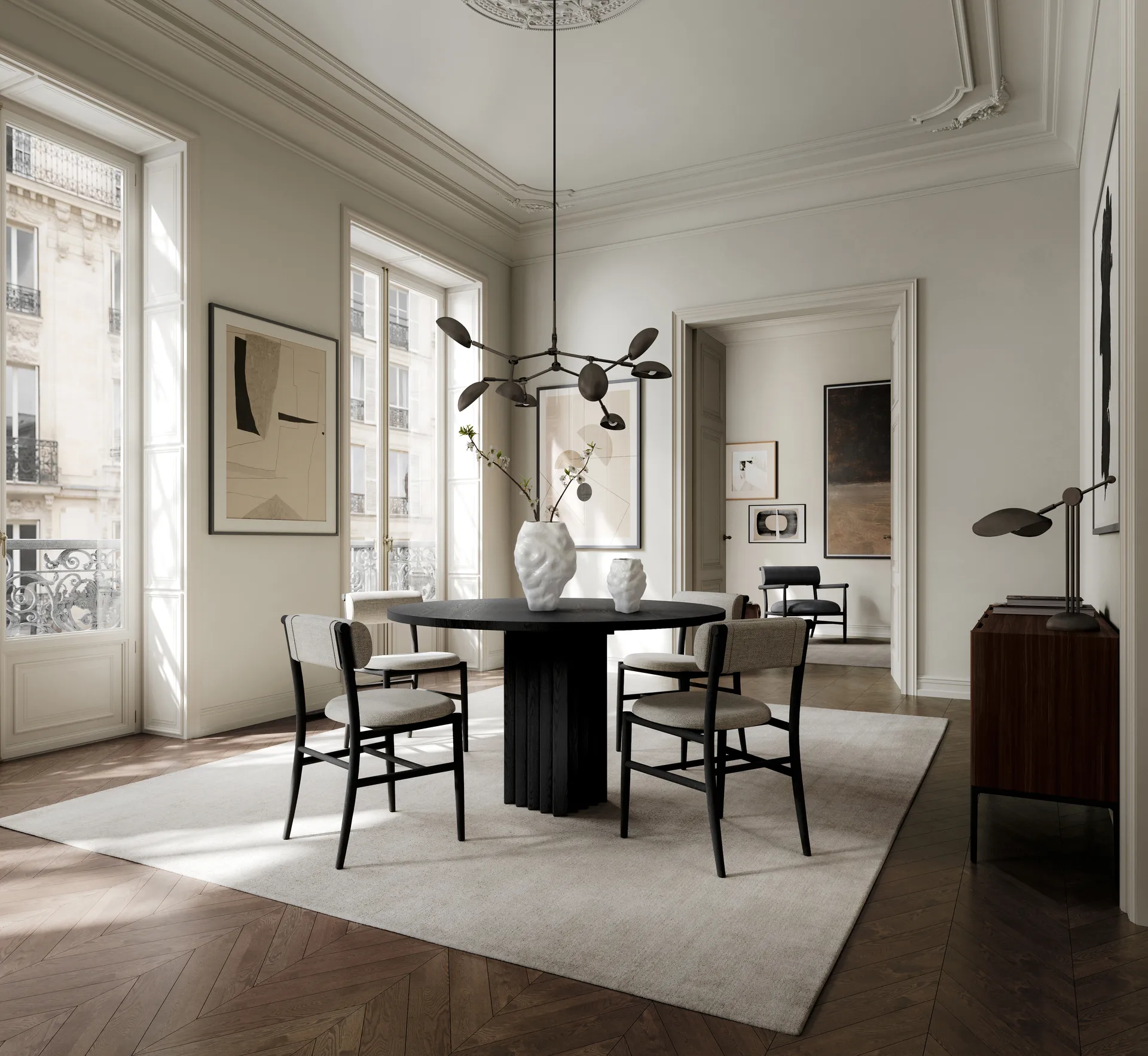 Katachi vase medium, High glaze birch 101 Copenhagen