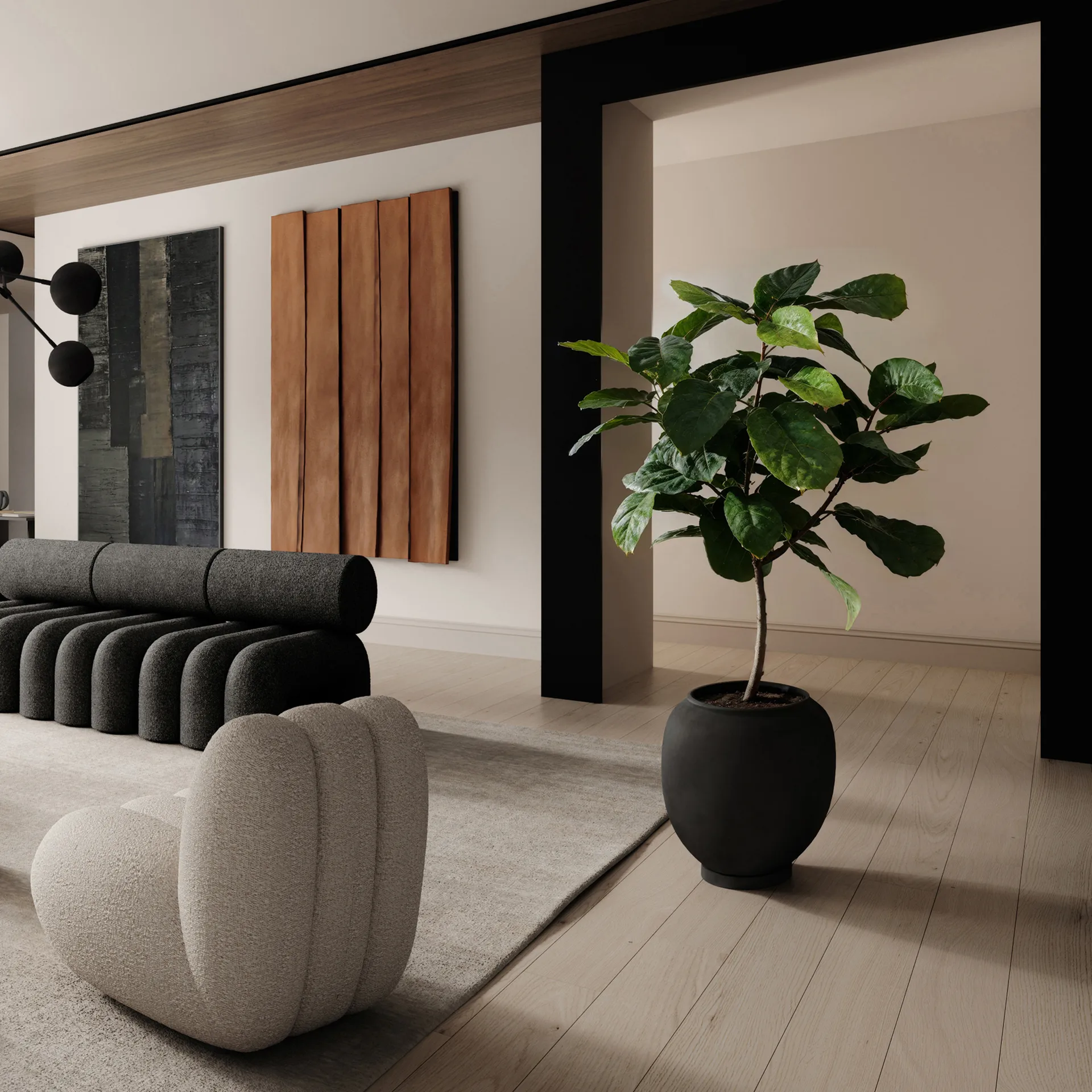 Sunao vase big 55 cm, Svart 101 Copenhagen