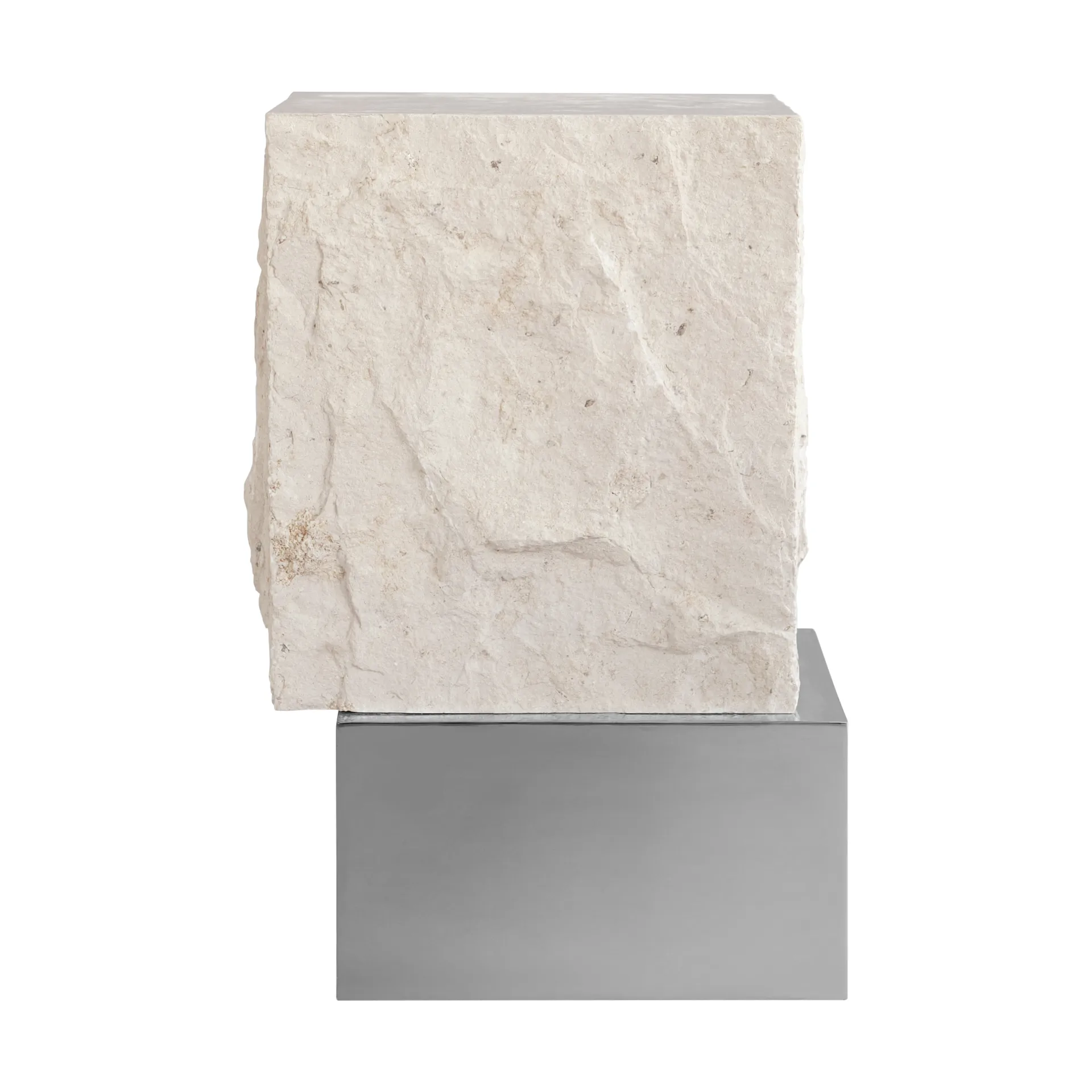 Temple sidebord tall 50x33 cm, Chrome-limestone 101 Copenhagen