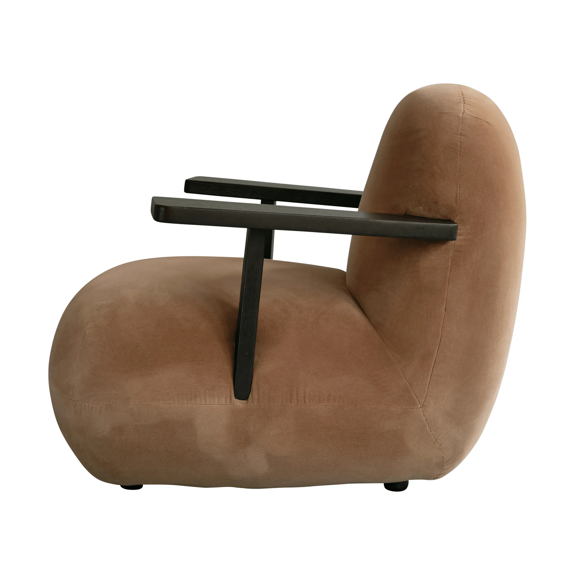 Toe chair lenestol med armlener, Coffee svart eik-desert 101 Copenhagen