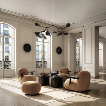 Toe chair lenestol med armlener - Coffee svart eik-desert - 101 Copenhagen