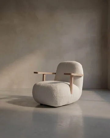 Toe chair lenestol med armlener - Natural eik-off white - 101 Copenhagen