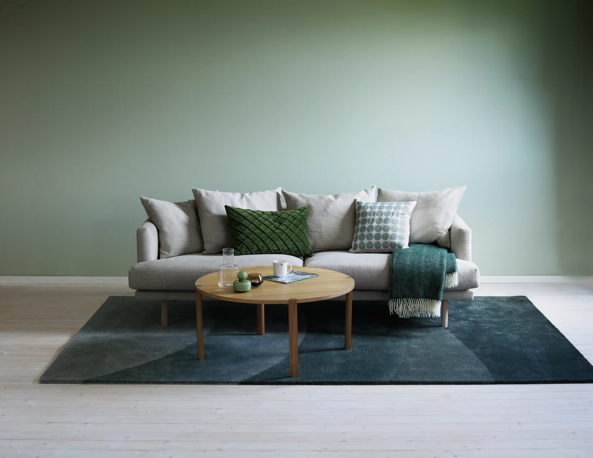 Anton salongbord Ø90 cm, Hvitpigmentert eik 1898