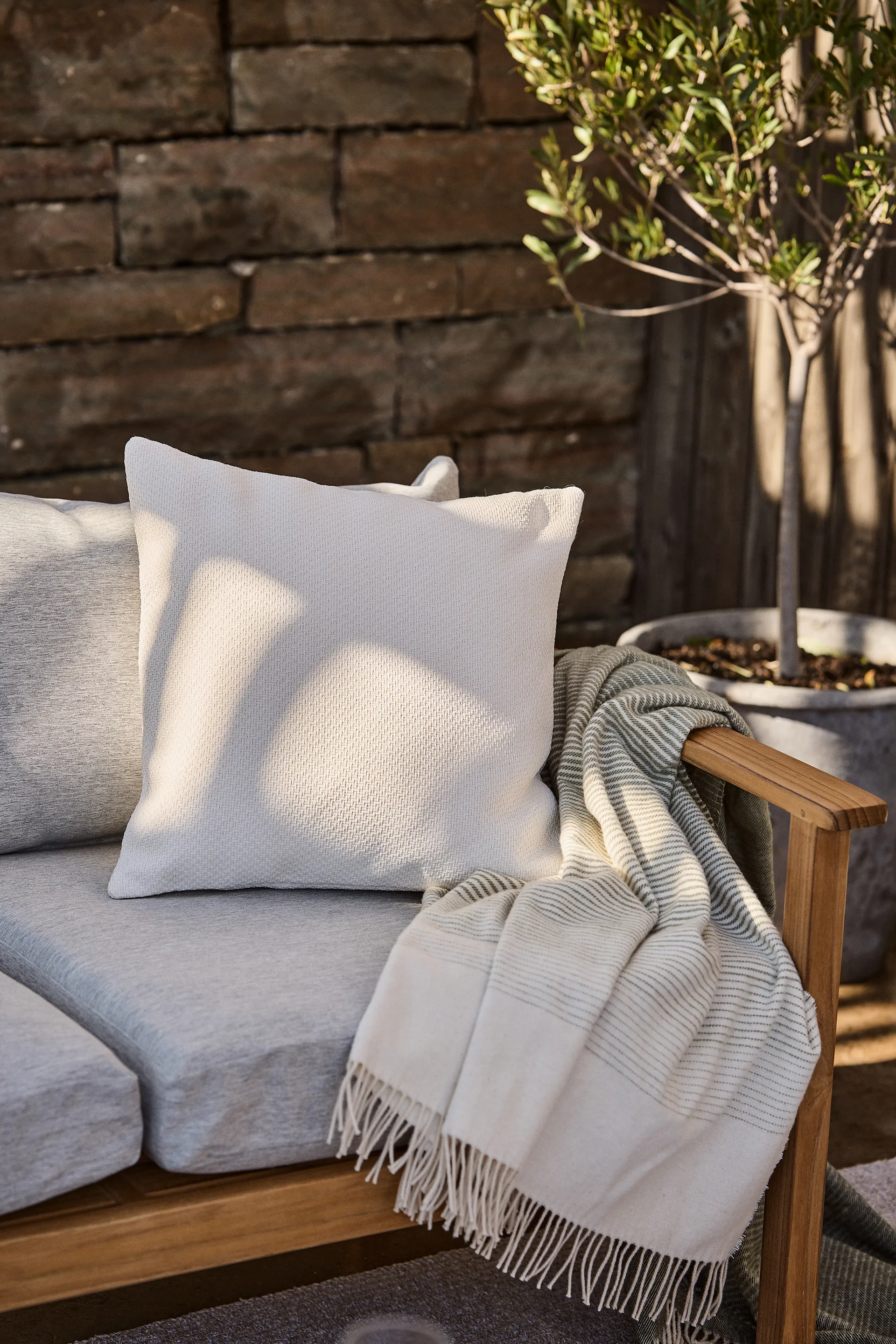 Asaryd pute 45 x 45 cm, Hvit 1898