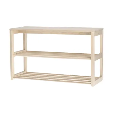 Bäckebo skohylle med sitteplass - Bjørk, 80×48×30 cm - 1898
