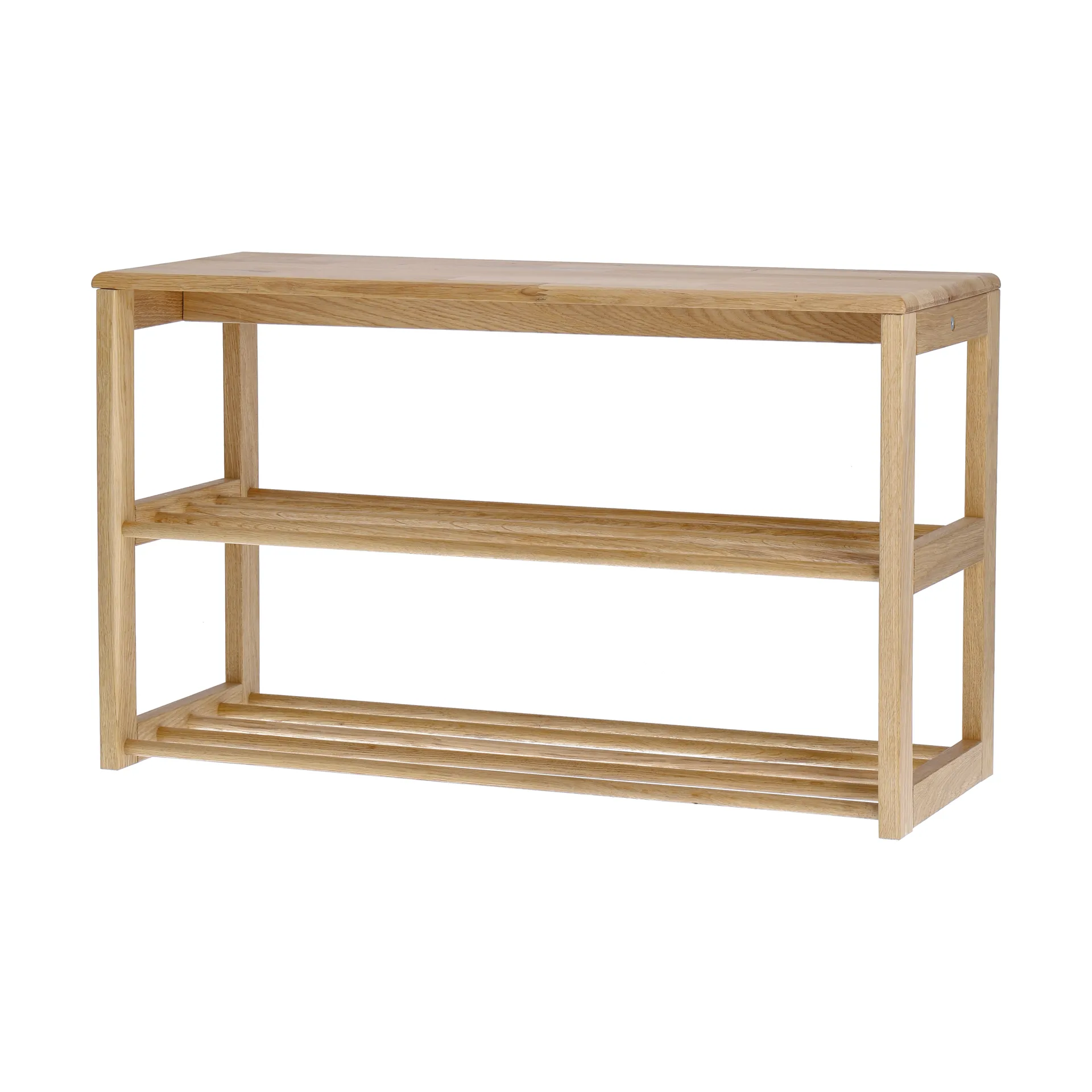 Bäckebo skohylle med sitteplass, Eik, 80×48×30 cm 1898