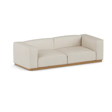Bergsdal sofa - Jump beige 1956-Eikebeiset ask, 3-seters - 1898