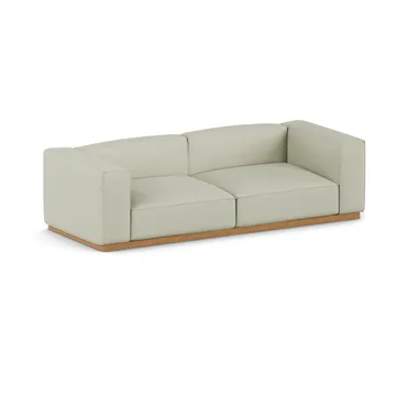 Bergsdal sofa - Luisa beige 3981-Eikebeiset ask, 3-seters - 1898