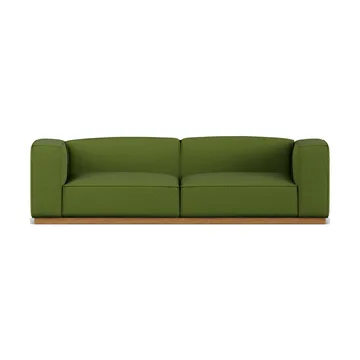 Bergsdal sofa - Luisa green 3975-Eikebeiset ask, 3-seters - 1898