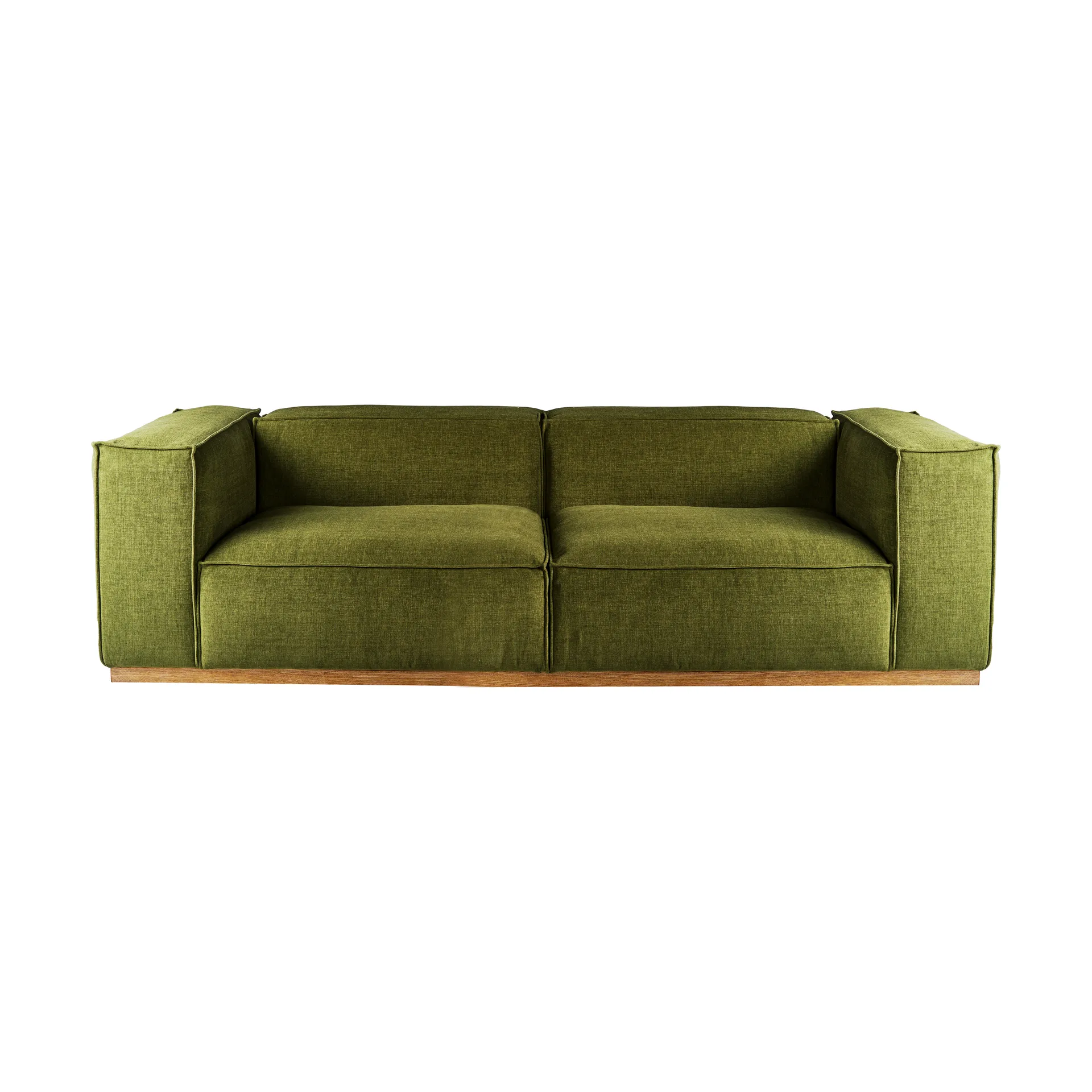 Bergsdal sofa, Luisa green 3975-Eikebeiset ask, 3-seters 1898