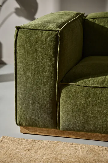 Bergsdal sofa - Luisa green 3975-Eikebeiset ask, 3-seters - 1898