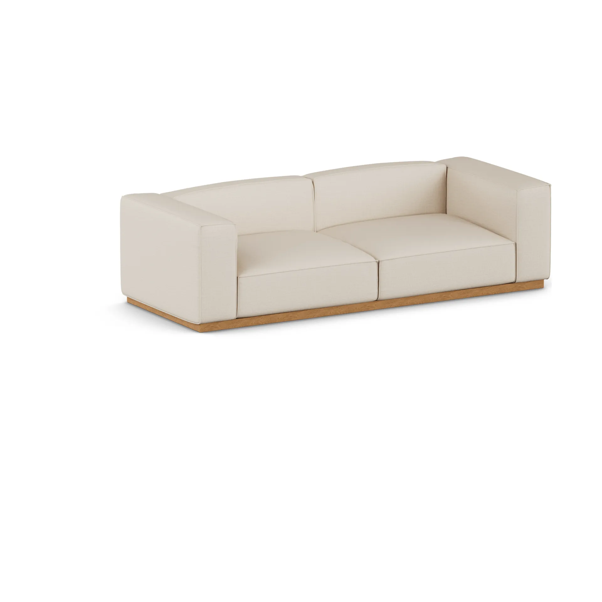 Bergsdal sofa, Same Beige 6670-eikebeiset, 3-seter 1898
