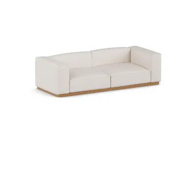 Bergsdal sofa - Same Off White 6671-eikebeiset, 3-seter - 1898