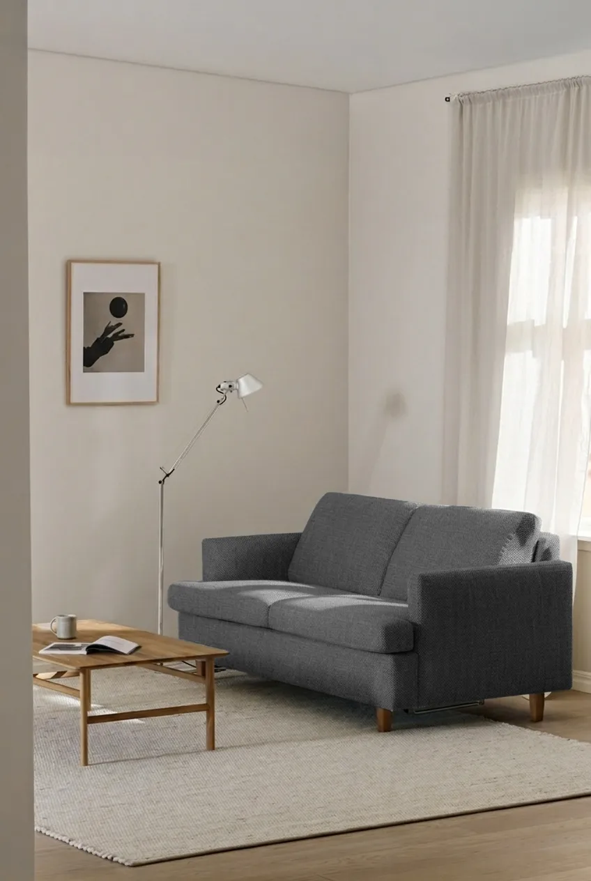 Binga 2,5-seters sovesofa, Caleido Grey 1240-eikebeiset ask 1898