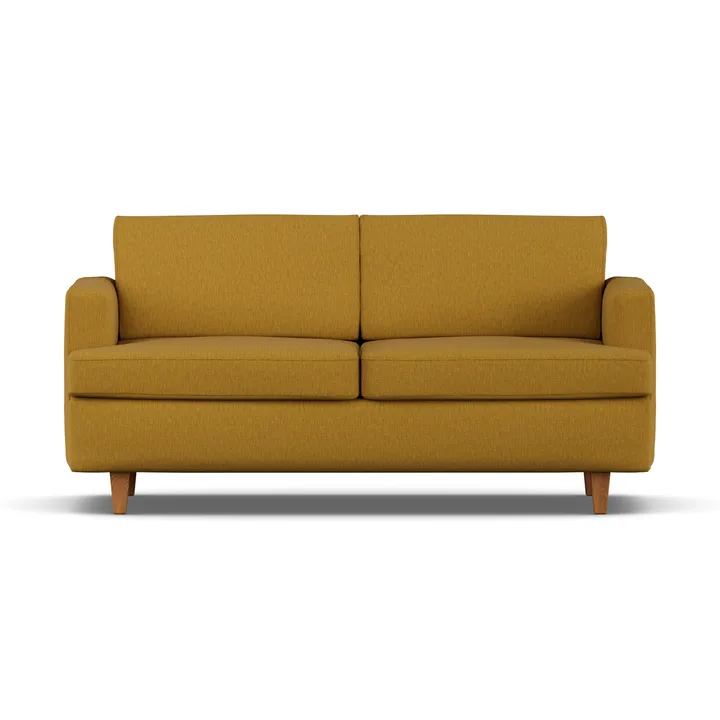 Binga 2,5-seters sovesofa - Luiza Mustard 3972-mørkbeiset ask - 1898