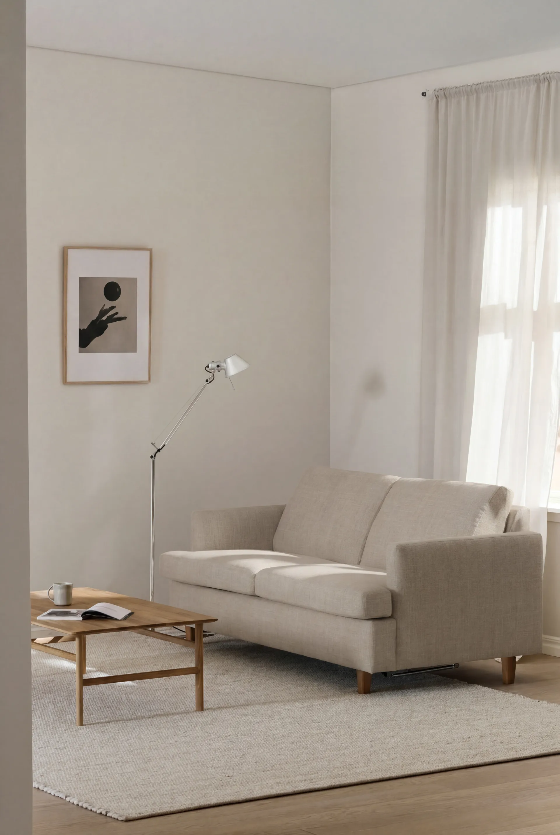 Binga 2,5-seters sovesofa, Same Beige 6670-mørkbeiset ask 1898