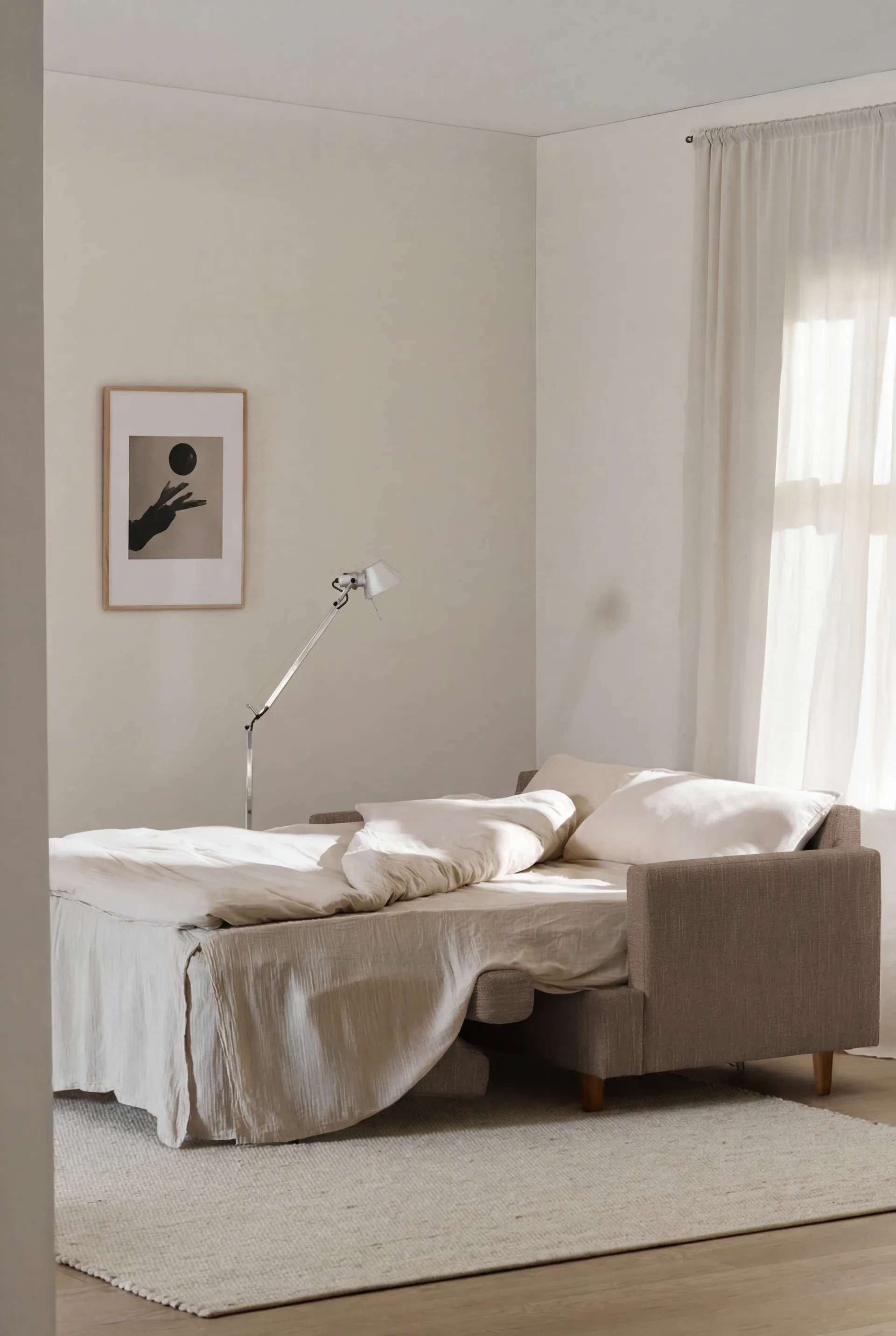 Binga 2,5-seters sovesofa, Same Mole 6674-mørkbeiset ask 1898