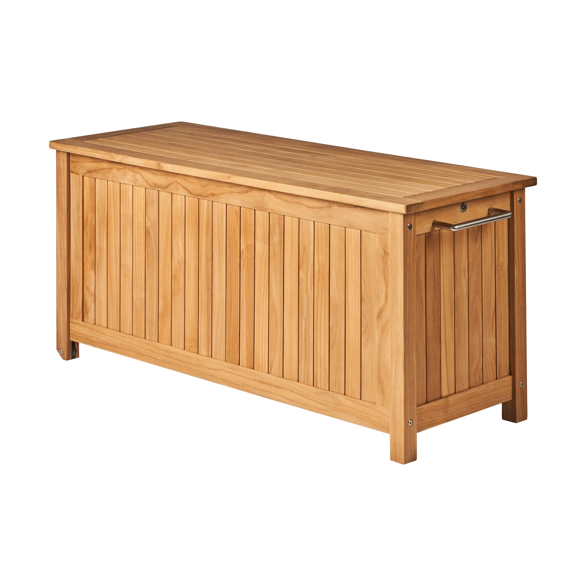 Bjärknäs putekasse med hjul S 130x50x60 cm, Teak 1898
