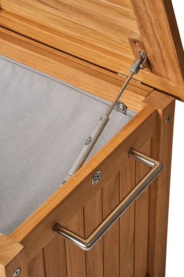 Bjärknäs putekasse med hjul S 130x50x60 cm - Teak - 1898
