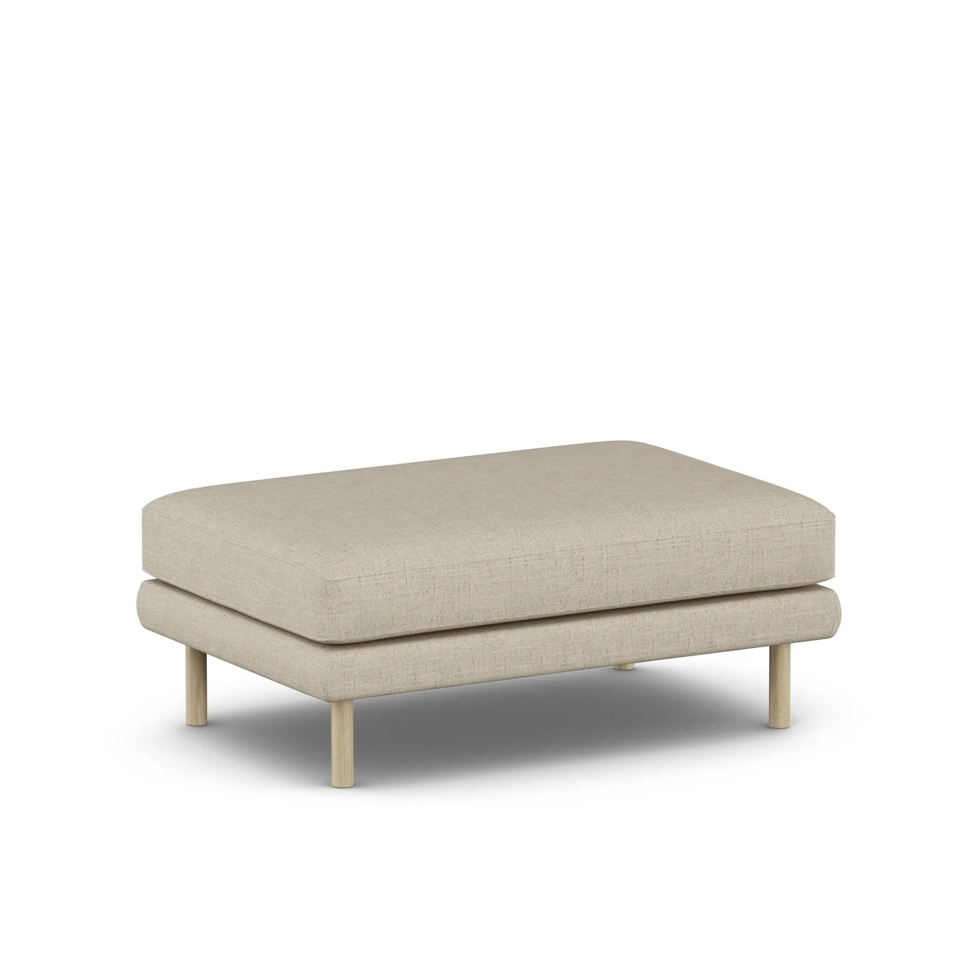 Bredhult fotskammel, Bern Beige 0341-hvitoljet eik 1898