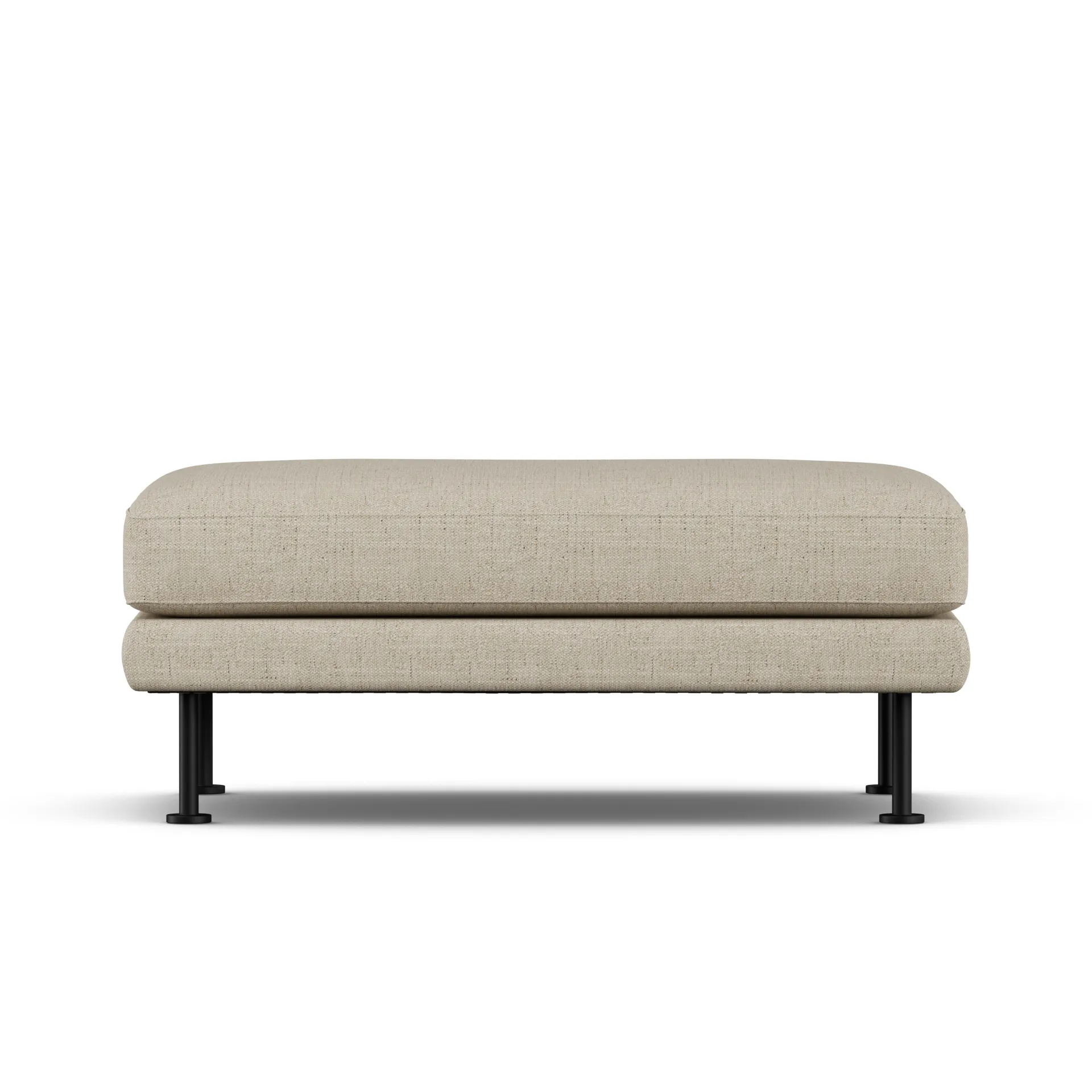 Bredhult fotskammel, Bern Beige 0341-svart stål 1898