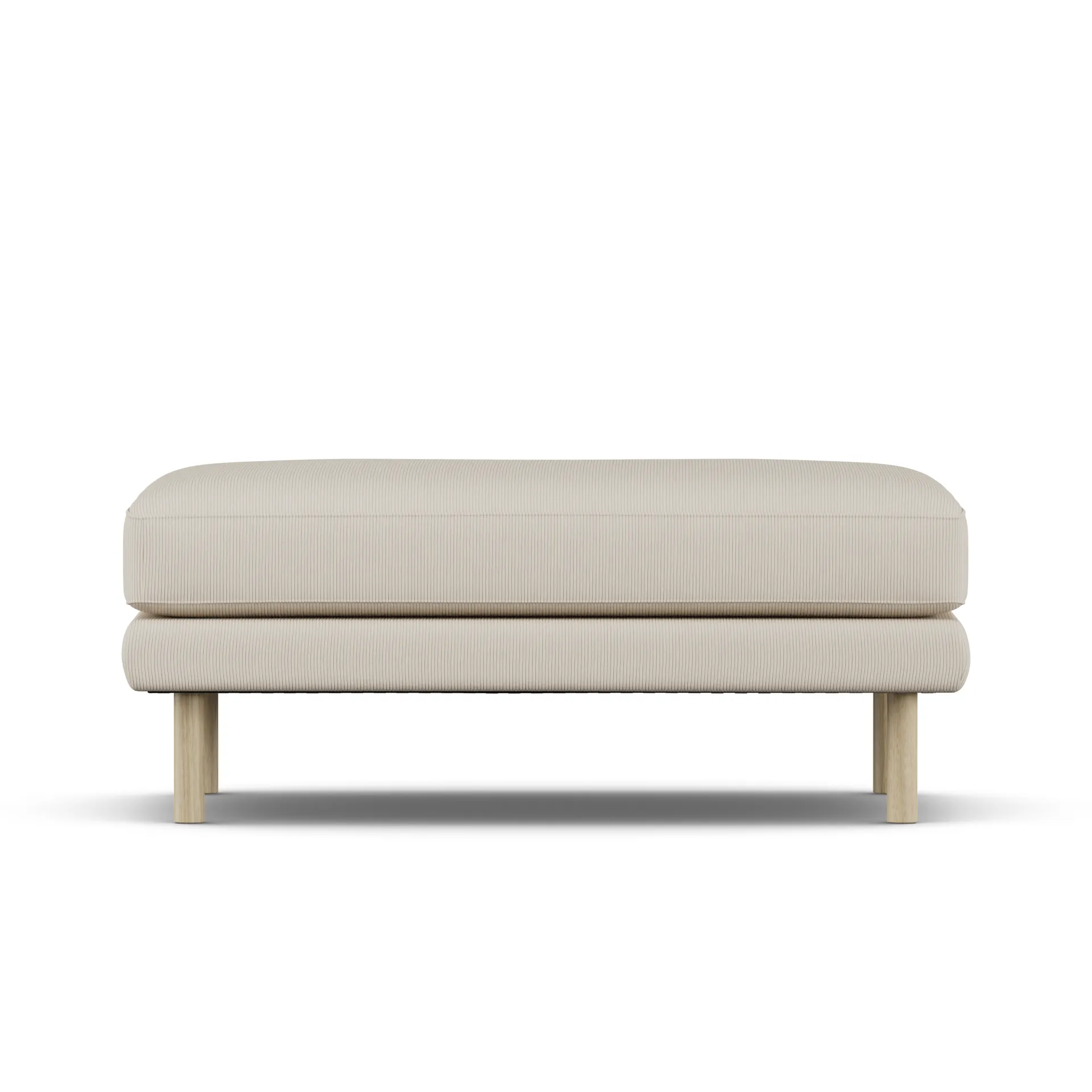 Bredhult fotskammel, Jump Beige 1956-hvitoljet eik 1898