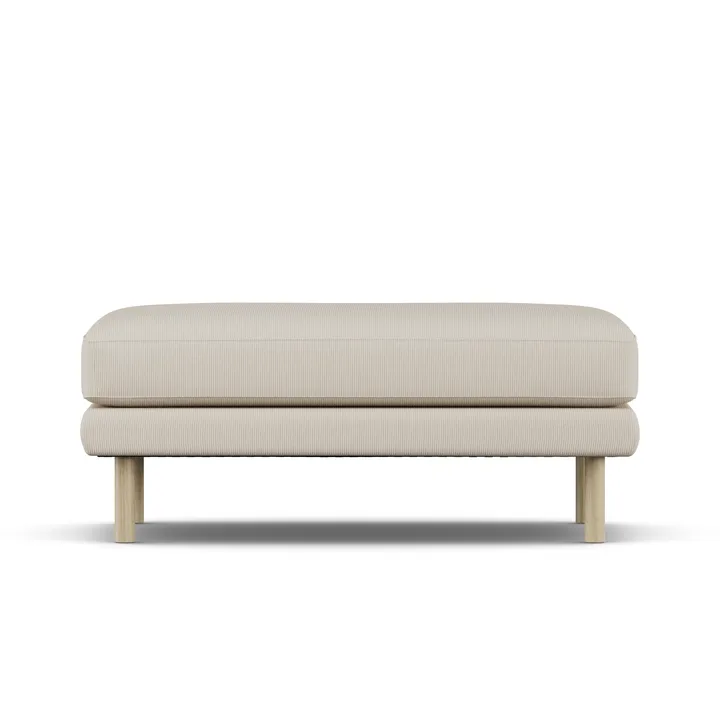 Bredhult fotskammel - Jump Beige 1956-hvitoljet eik - 1898