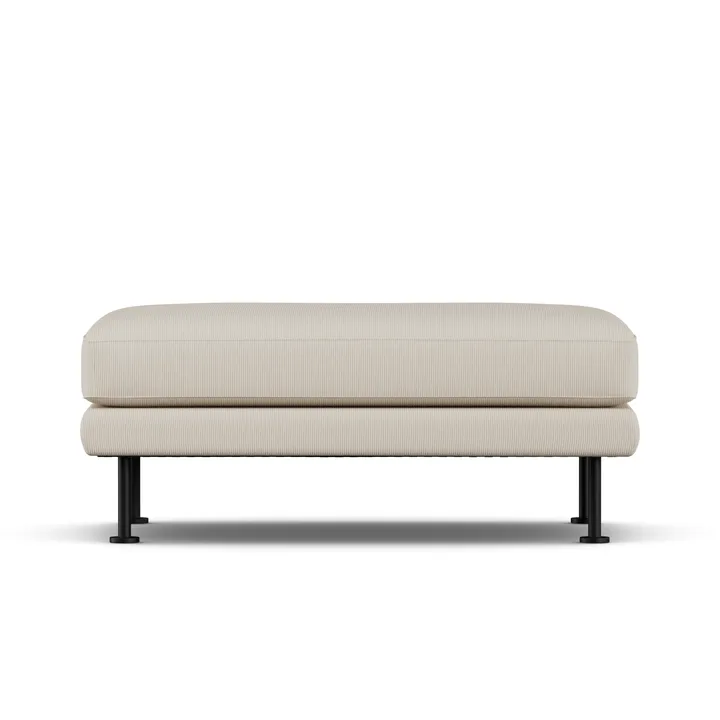 Bredhult fotskammel - Jump Beige 1956-svart stål - 1898