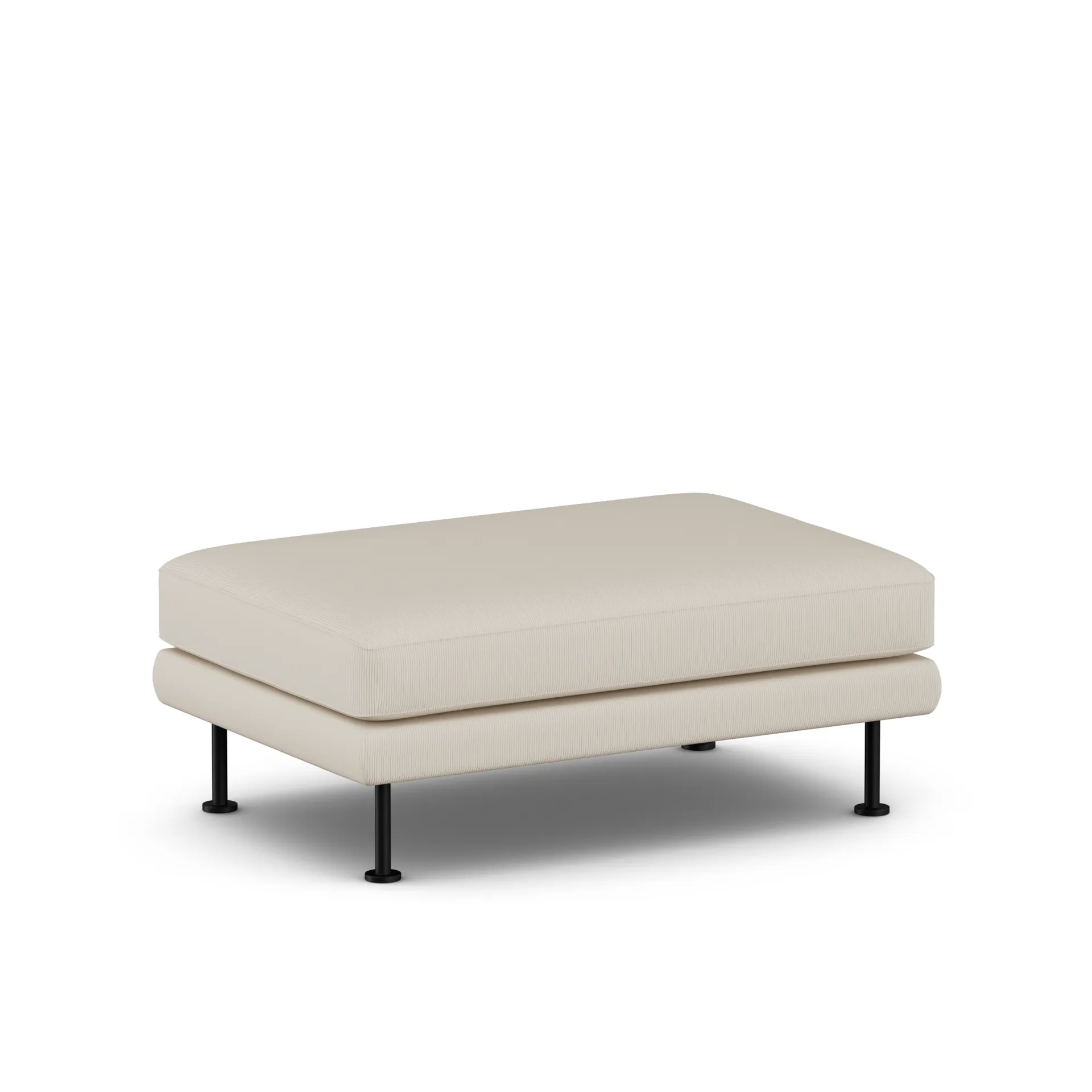 Bredhult fotskammel, Jump Beige 1956-svart stål 1898