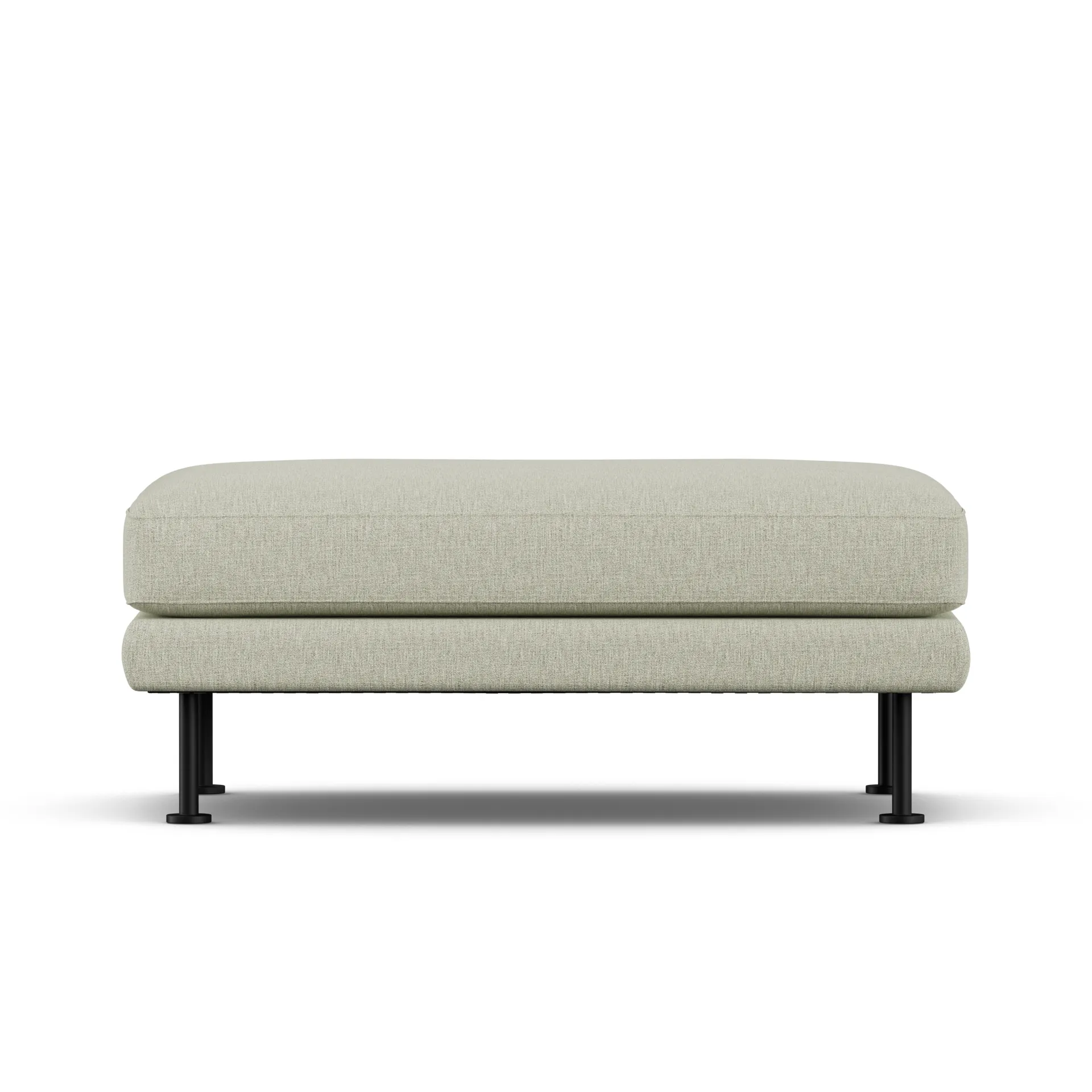 Bredhult fotskammel, Luiza Beige 3981-svart stål 1898