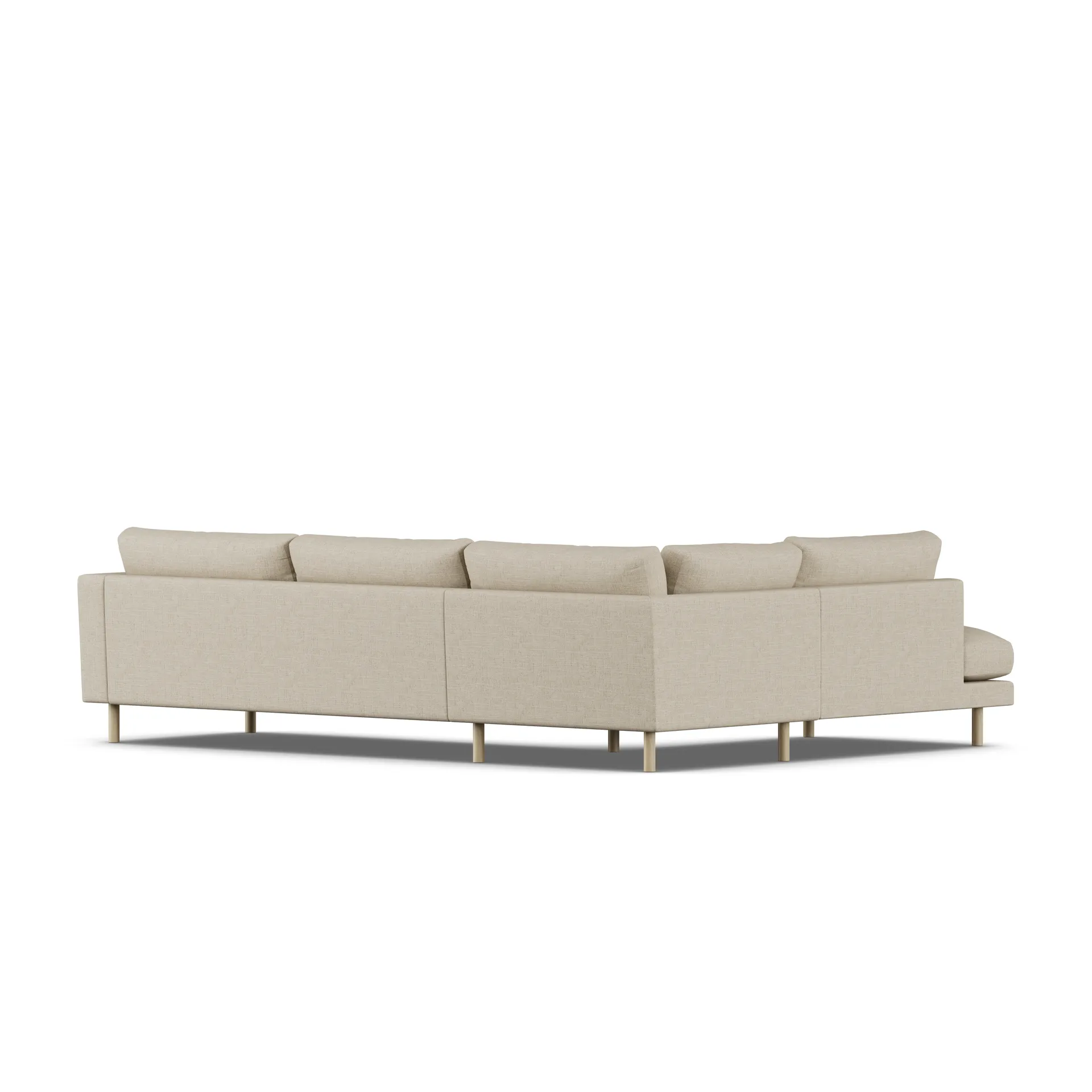 Bredhult sofa, Bern Beige 0341-hvitoljet eik, 3-seters A2 1898