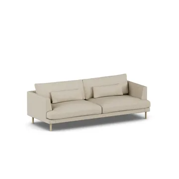 Bredhult sofa - Bern Beige 0341-hvitoljet eik, 3-seters - 1898