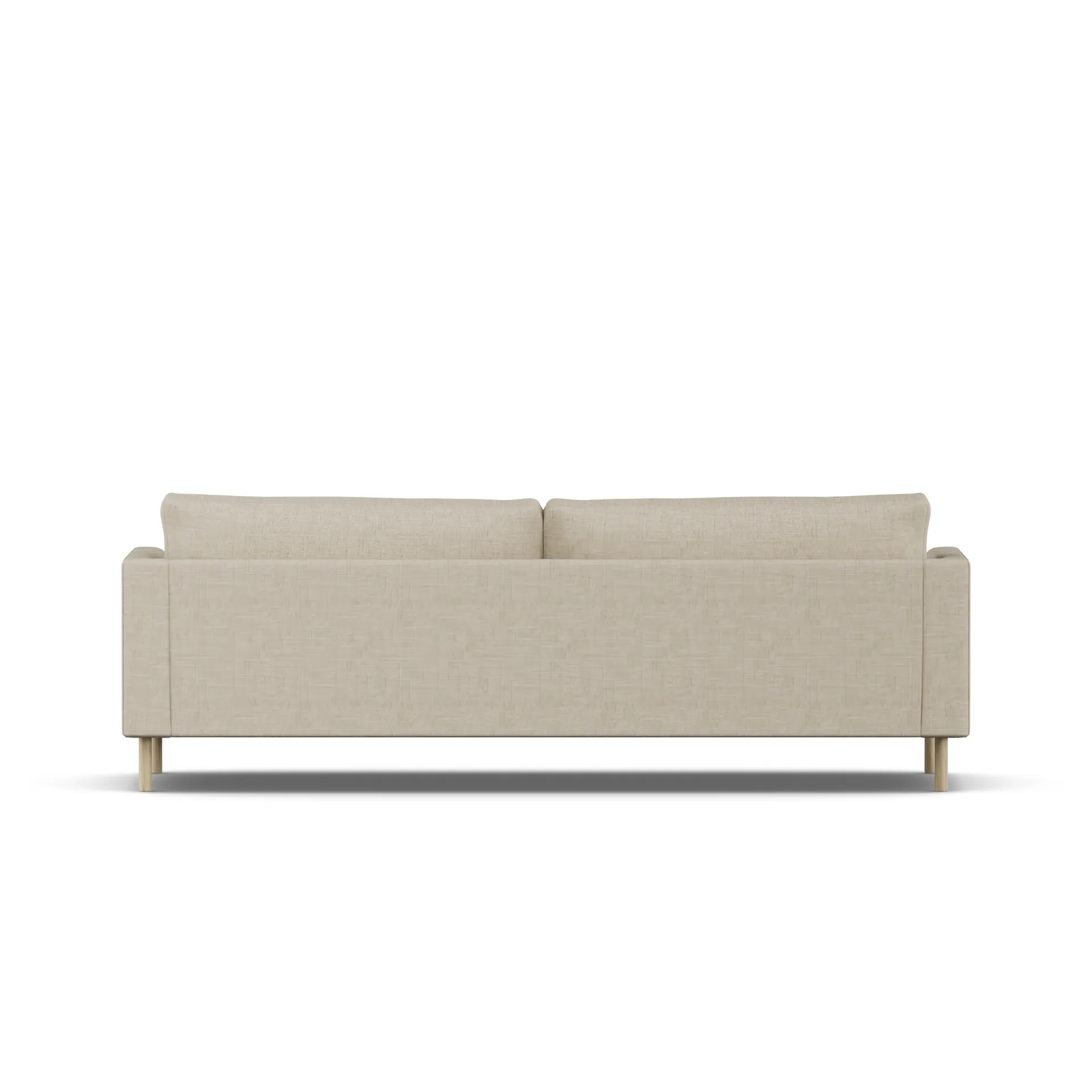 Bredhult sofa, Bern Beige 0341-hvitoljet eik, 3-seters 1898