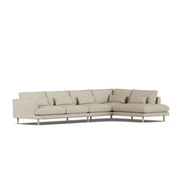 Bredhult sofa - Bern Beige 0341-hvitoljet eik, 4-seters B1 - 1898