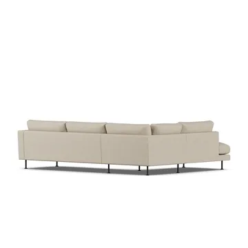 Bredhult sofa - Bern Beige 0341-svart stål, 3-seters A2 - 1898