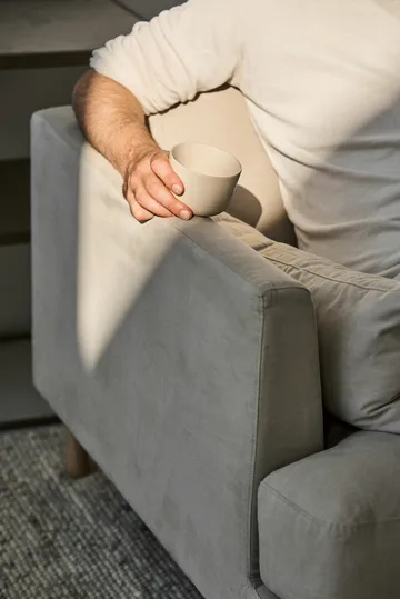 Bredhult sofa - Bern Beige 0341-svart stål, 3-seters - 1898