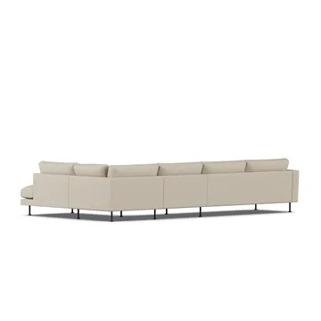 Bredhult sofa - Bern Beige 0341-svart stål, 4-seters B1 - 1898