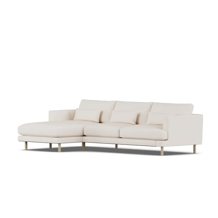 Bredhult sofa - Caleido Beige 9600-hvitoljet eik, 2,5-seters C2 - 1898