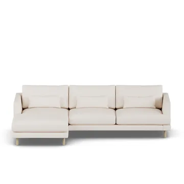 Bredhult sofa - Caleido Beige 9600-hvitoljet eik, 2,5-seters C2 - 1898