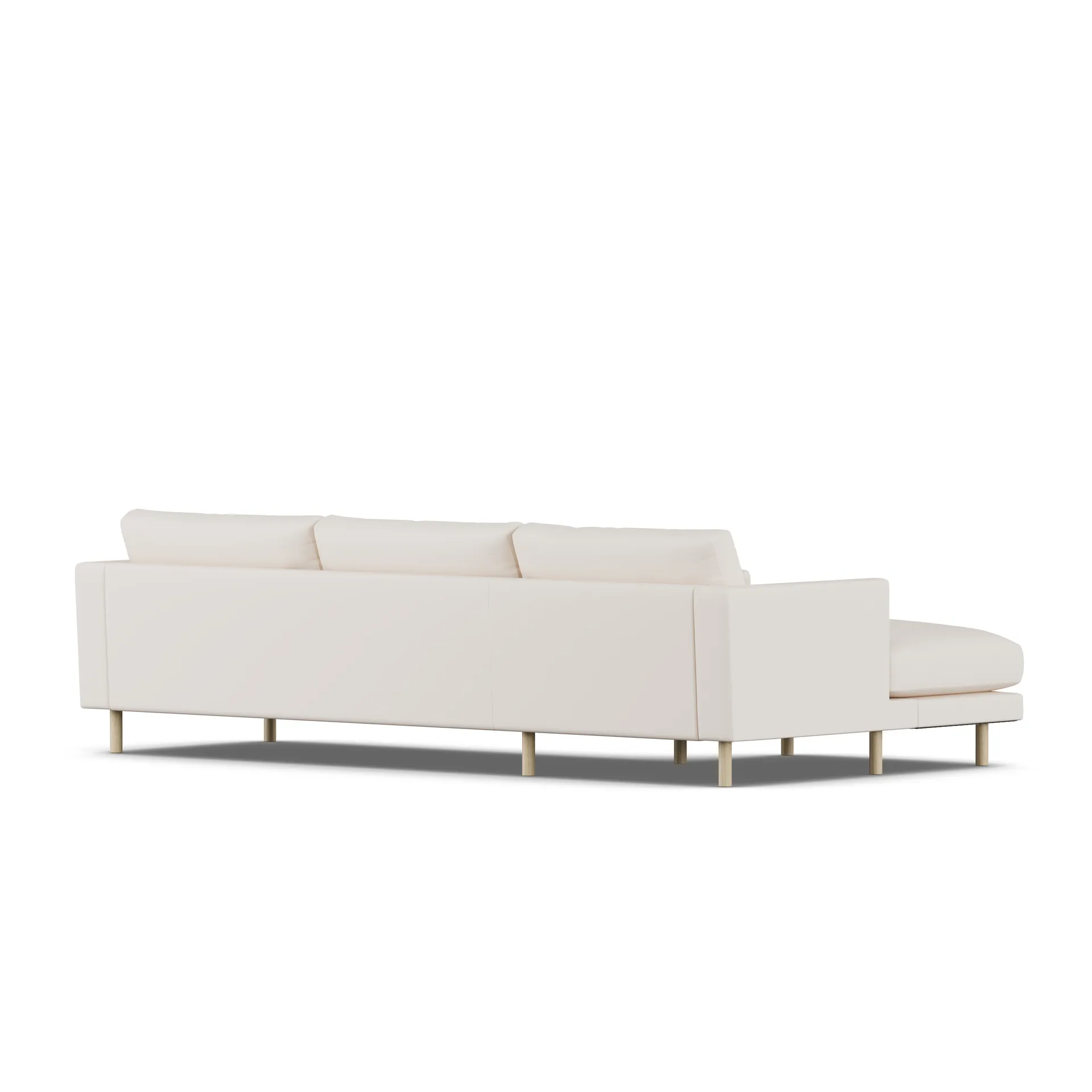 Bredhult sofa, Caleido Beige 9600-hvitoljet eik, 2,5-seters C2 1898