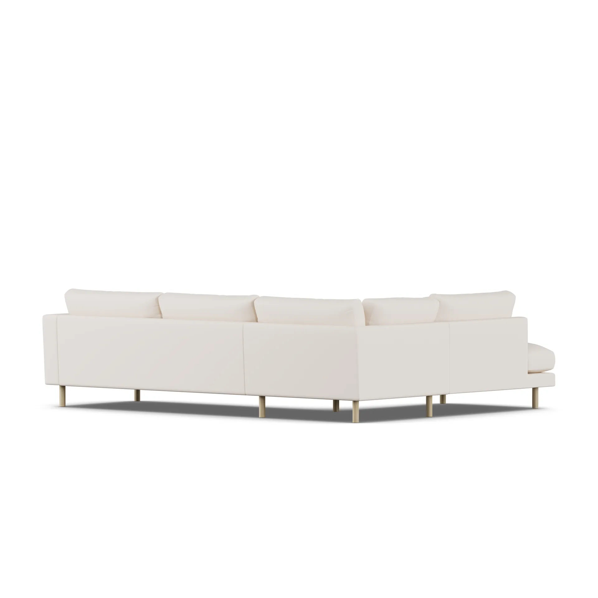 Bredhult sofa, Caleido Beige 9600-hvitoljet eik, 3-seters A2 1898