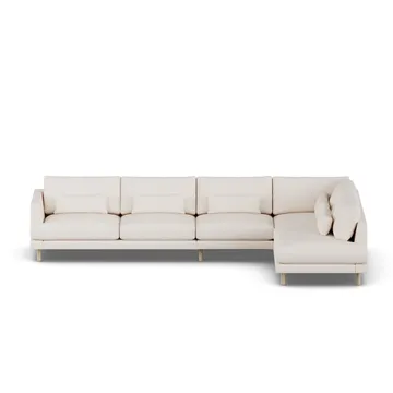 Bredhult sofa - Caleido Beige 9600-hvitoljet eik, 4-seters B1 - 1898