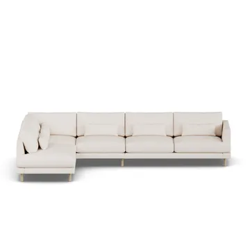 Bredhult sofa - Caleido Beige 9600-hvitoljet eik, 4-seters B2 - 1898