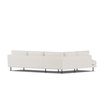 Bredhult sofa - Caleido Beige 9600-svart stål, 3-seters A2 - 1898