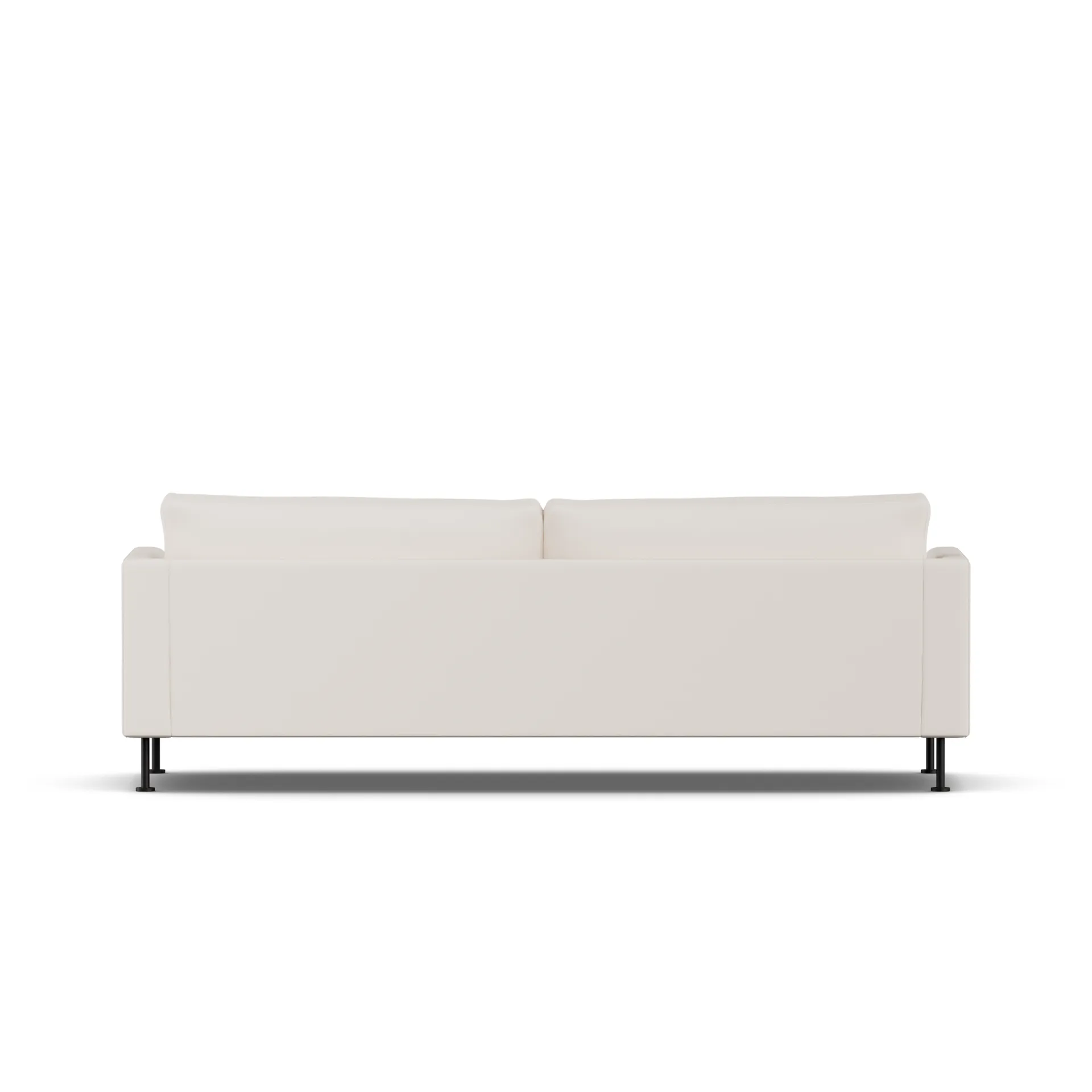 Bredhult sofa, Caleido Beige 9600-svart stål, 3-seters 1898
